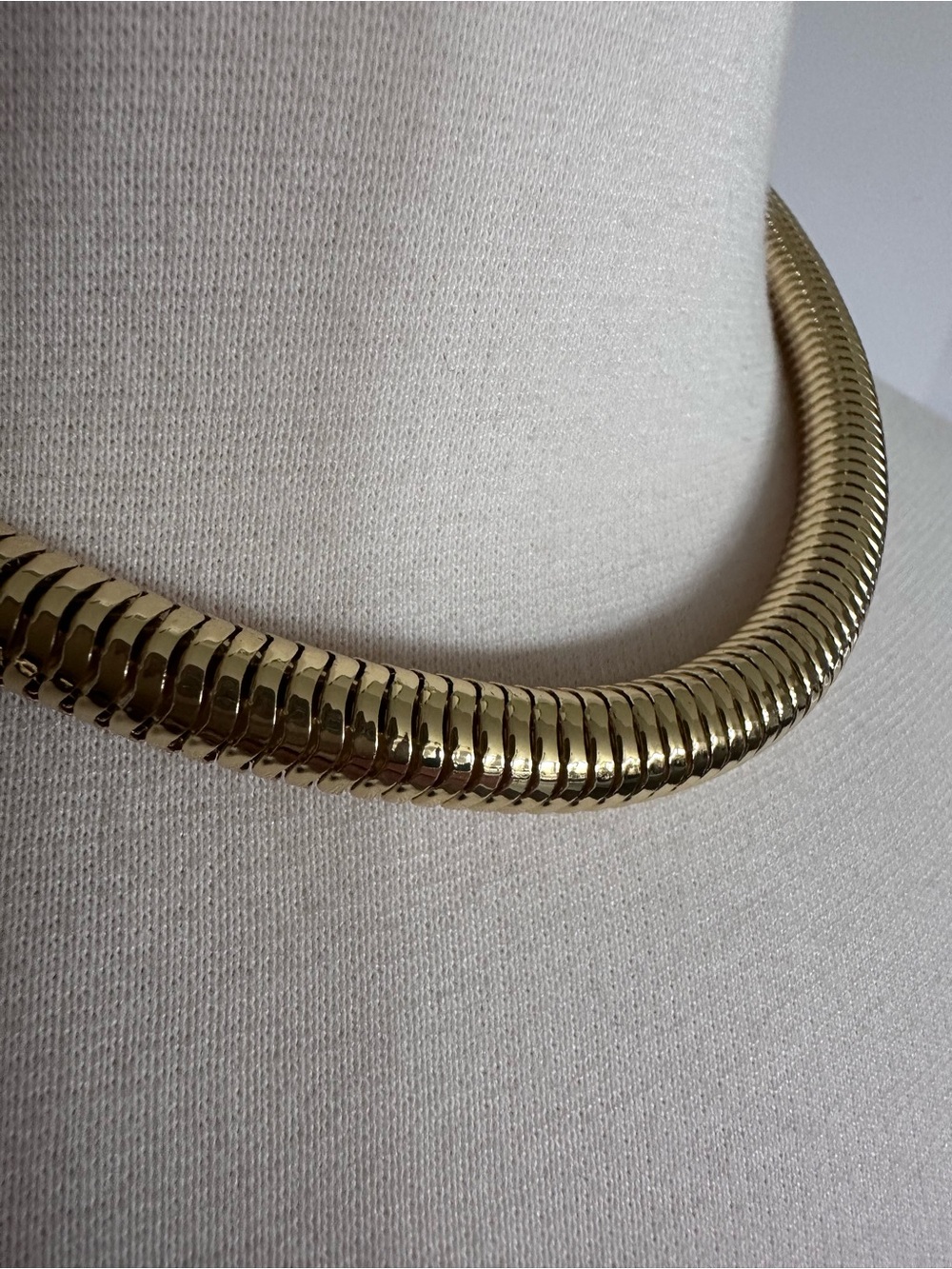 Uncommon James 14k Gold Plated Coil Tube Snake Choker Necklace NWTs - Picture 2 of 10